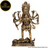 Tamas Brass Handcrafted Mahakali Kalika Maa Statue / Idol with Antique Finish ( Golden) (Pack of 1)