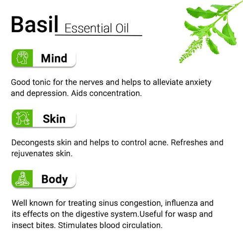 Keya Seth Aromatherapy Basil Essential Oil