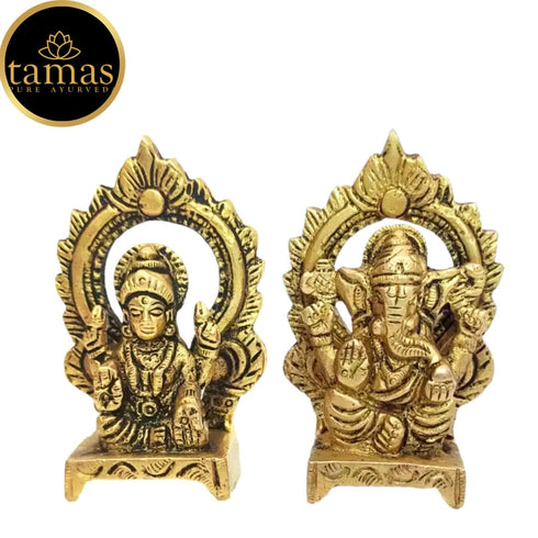 Tamas Brass Laxmi Ganesha Murti Decorative Showpiece