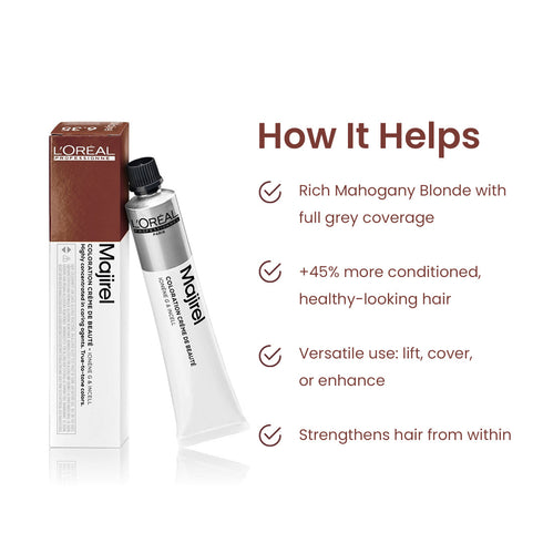 L'Oreal Professionnel Majirel 7.35 Blonde With Mahogany Gold Permanent Hair Colour 50ml