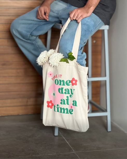 Ecoright Blooming Zipper Tote Bag