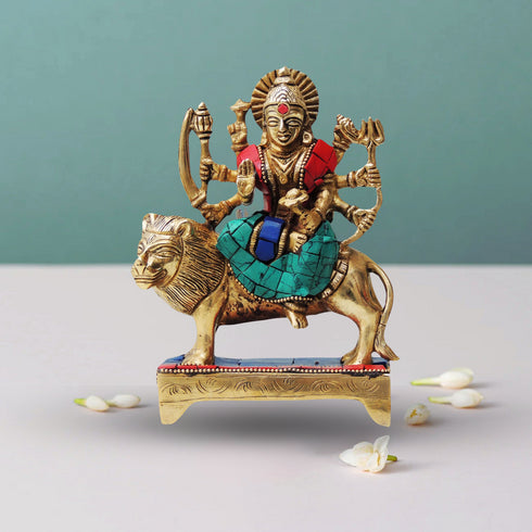 Brass Goddess Durga Superfine Idol 1.172Kg