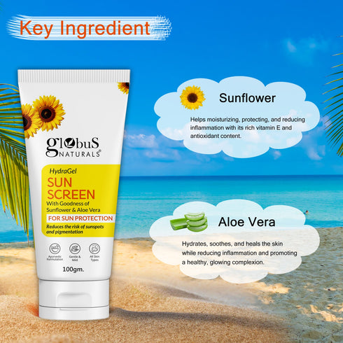 globus naturals Hydra Gel Sunscreen
