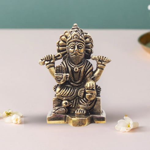 Brass Vishwakarma Ji Idol Statue 0.3Kg