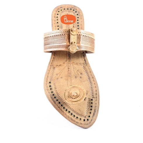 Vhaanfootwear Pure Handicraft Kolhapuri For Men Made In Best Quality Leather Paduka Khatav