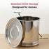 Vinod Stainless Steel Pawali 12.5 Litre with Highest Grade Steel Rust Free Easy to Clean Easy Storage of Pulses and Grains No 12