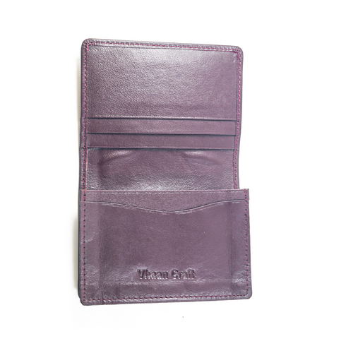 Vhaanfootwear Premium Leather Card Holder with Protective Cover by Vhaan Dark Brown