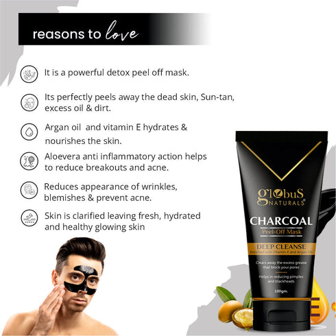 Globus Naturals Charcoal Peel Off Mask