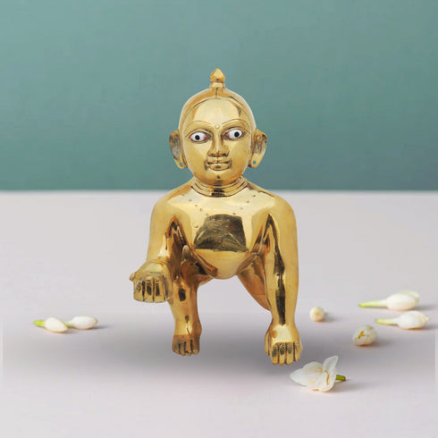 Brass Laddu Gopal Statue 4Kg