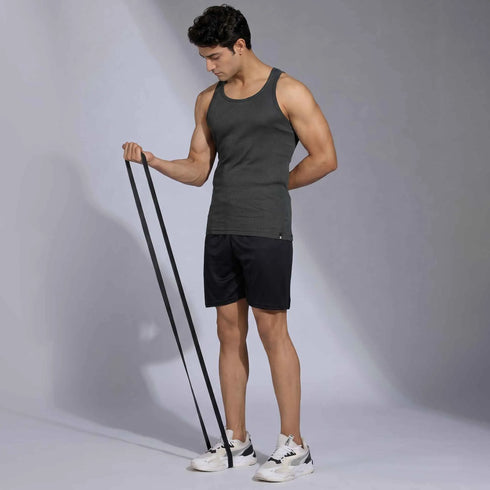 XYXX Nova Round Neck Racer Back Vest Graphite Grey