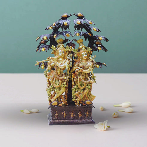 Brass Radha Krishna With Tree 78.36Kg