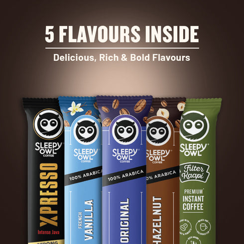 Sleepy Owl Coffee Pack of 50 Sachets + Free Mug Combo