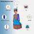 Raj Fancy Dresses Radha Ferozi Brocade Fabric Janmashtami Mythological Character Costume