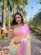 Vasthrlay Multi Satin Georgette Plain Saree