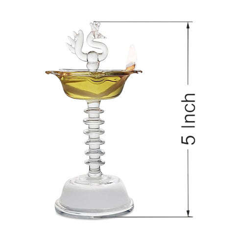 Glass Samai Traditional for Pooja