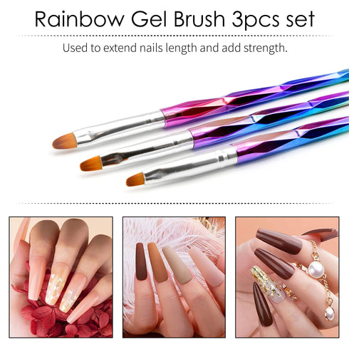 Shills Professional Nail Metal Rainbow Brush