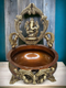 Tamas Brass Handcrafted Ethnic Carved Ganesha Design Brass Decor Urli Bowl (Golden & Brown) (Pack of 1)