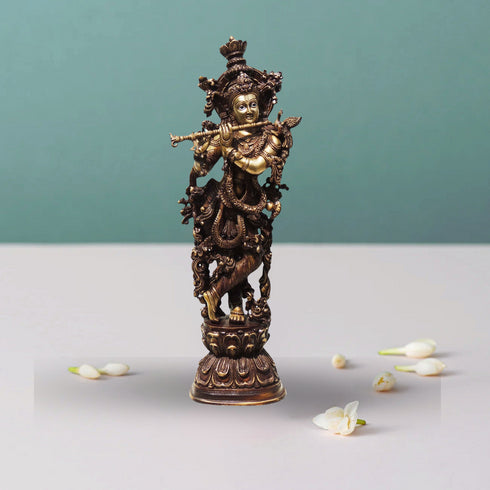 Brass Krishna Antique 17.16Kg