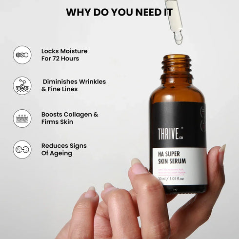 Thriveco Regenerative 5Kda Hyaluronic Acid Super Serum for Radiant Skin
