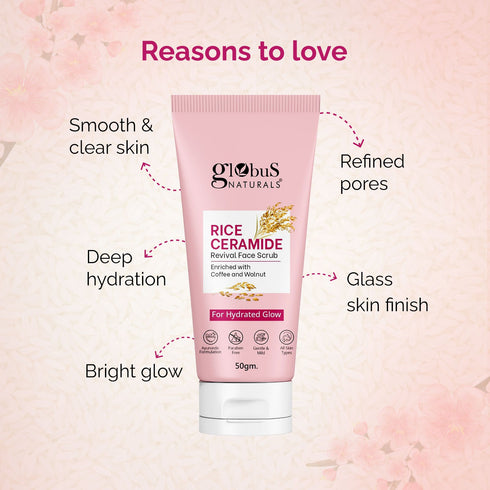 Globus Naturals Rice Ceramide Revival Scrub