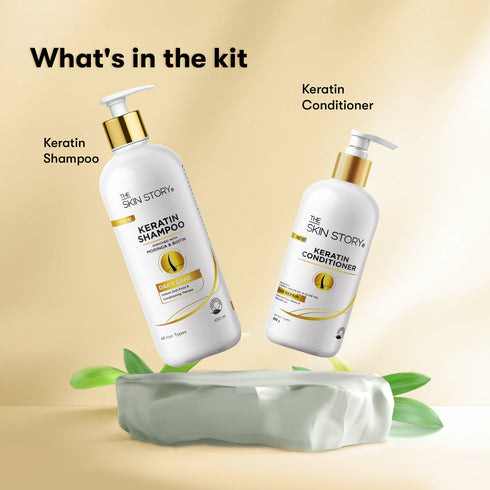 The Skin Story Keratin Hair Care Duo for Frizzy Hair & Oily Scalp