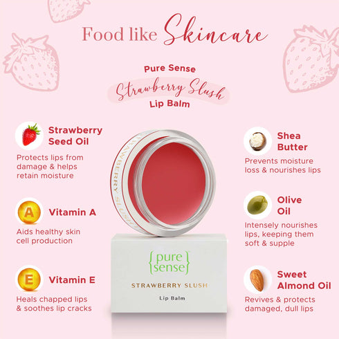 PureSense Strawberry Slush Lip Balm | From the makers of Parachute Advansed
