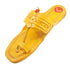 Vhaanfootwear Original Yellow Pure Leather Moja shape Handstitched Kolhapuri Chappal For Men Vhaan