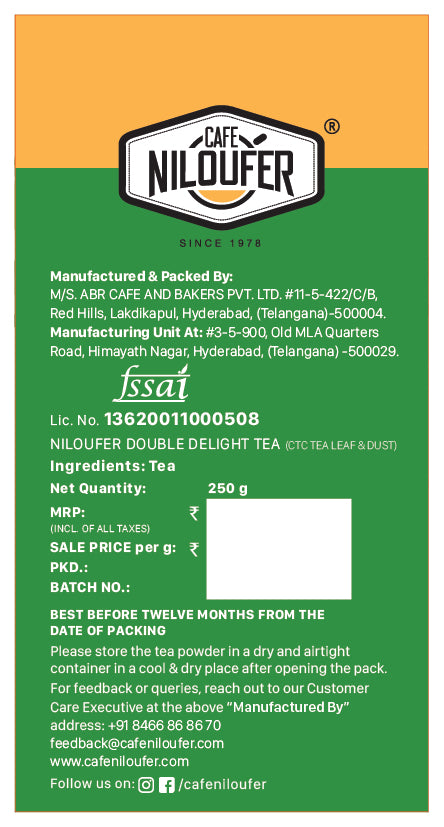 Cafe Niloufer Double Delight Tea Powder