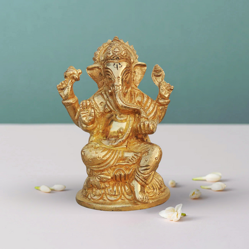 Brass Ganesh Ji Statue 0.62Kg