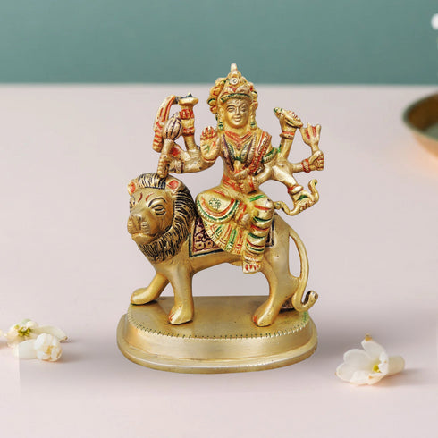 Brass Goddess Durga Superfine Idol 1Kg
