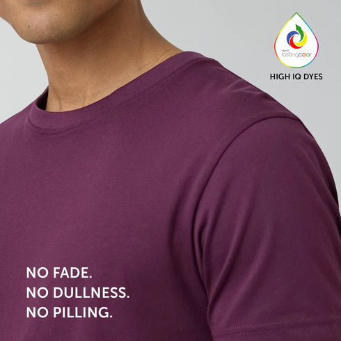 XYXX Pace Combed Cotton T-shirts Plum Red