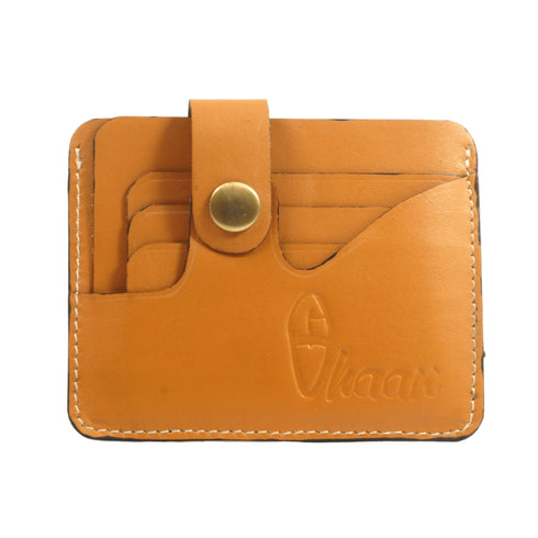 Vhaanfootwear Black Color Artisanal Luxe Special Pure Leather Card Holder Handcrafted Luxury with RFID Protection