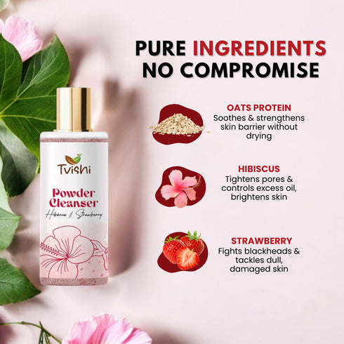 Tvishi Skincare Pink Powder Cleanser