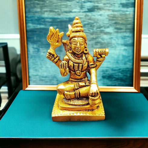 Tamas Brass Small Lord Shiva Statue | Free Luxury Gift Box