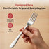 Vinod Florence Stainless Steel Dinner Fork Set of 12 Piece Heavy Gauge Steel Mirror Finish Rust Free Tough Strong and Durable