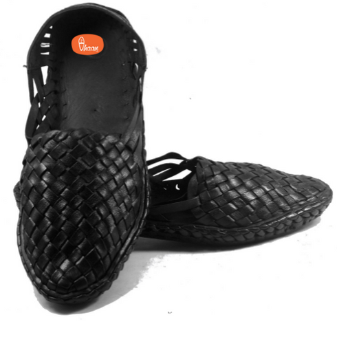 Vhaanfootwear Full Net Shoes Black Full Bunto For Men