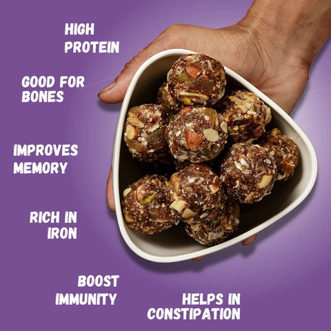 Healthy Master Dry Fruits Laddu | Nutritious Mix of Dryfruits & Coconut