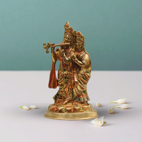 Brass Radha Krishna God Idol Statue 1.6Kg