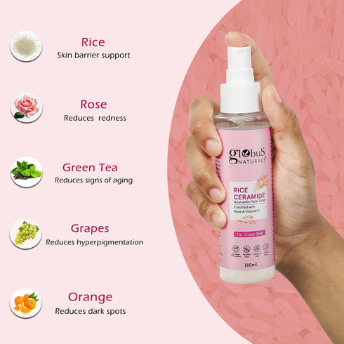 Globus Naturals Rice Ceramide Face Toner For Korean Glass Skin