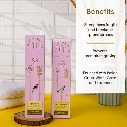 Theearthcollective in Combo Pack Anti Ageing Hair Cleanser & Conditioner Pack