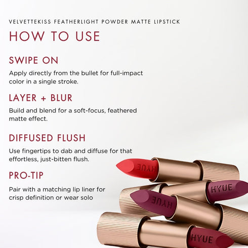HYUE Velvette Lip Kit | Browns