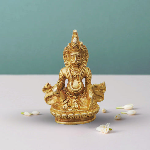 Brass Kuber Ji God Idol Statue 0.375Kg