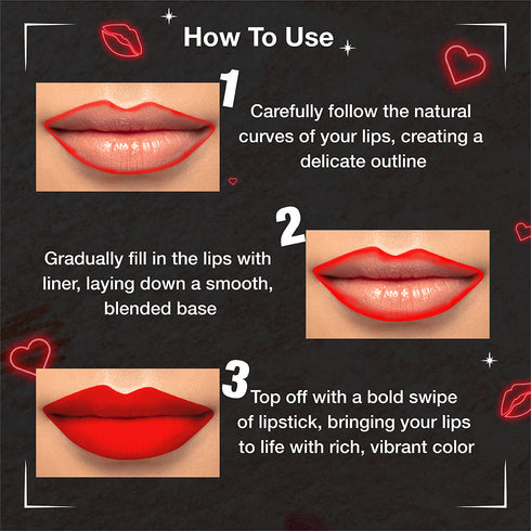 Dazller Cosmetics LipLiner Pencil Lined & Loaded - Pack of 15