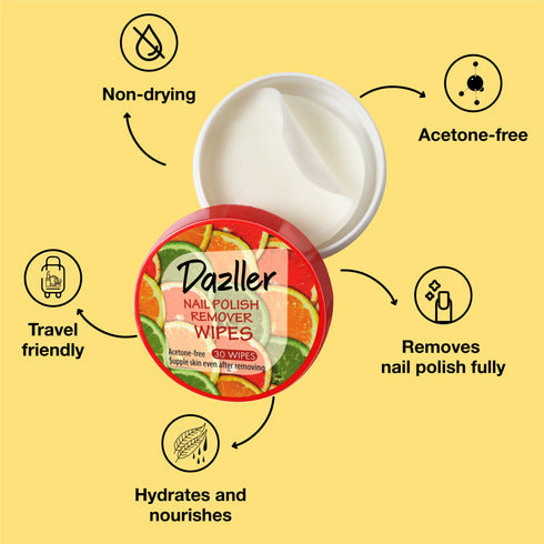 Dazller Cosmetics Nail Polish Remover Wipes