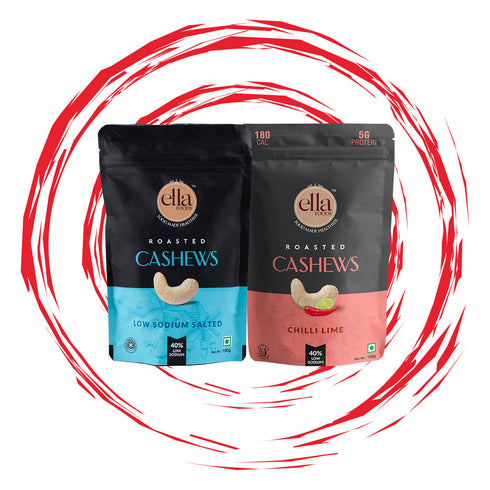 Ella Foods Salted Cashews & Chilli Lime Cashews