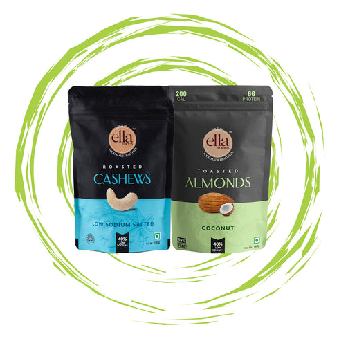 Ella Foods Salted Cashew & Coconut Toasted Almonds