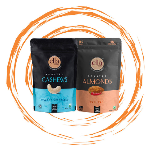 Ella Foods Salted Cashews & Peri Peri Almonds