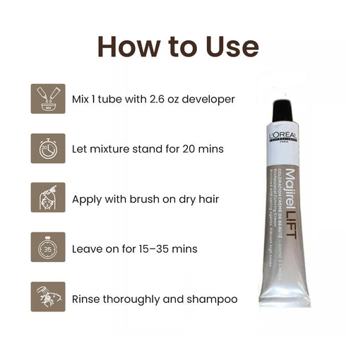 L'Oreal Professionnel Majirel High Lift 12.7 Matte Very Light Brown Permanent Hair Colour 50ml