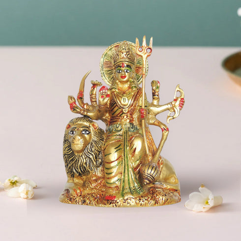 Brass Goddess Durga Superfine Idol 1.36Kg