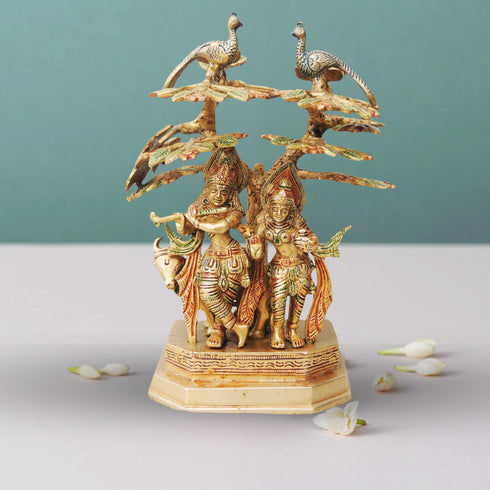 Brass Radha Krishna Tree 3.26Kg